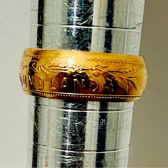 Newfoundland Coin ring size 5. Hand crafted piece of history. Beautiful ring. - Picture 2 of 4